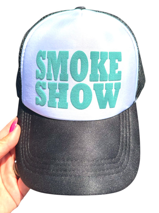 Trucker Hat - Smoke Show Black/Teal