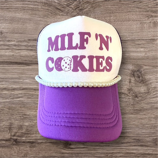 Trucker Hat -  "MILF and Cookies"